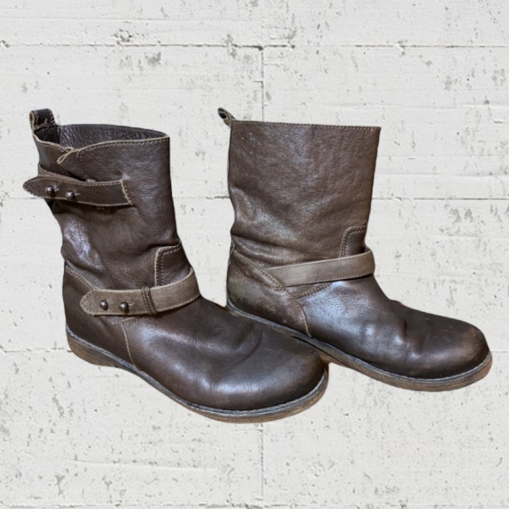 rag & bone Short Leather Moto Boots